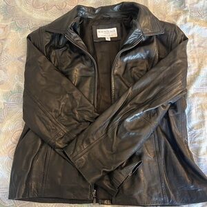 Sonoma Lambskin Leather Jacket in Black
